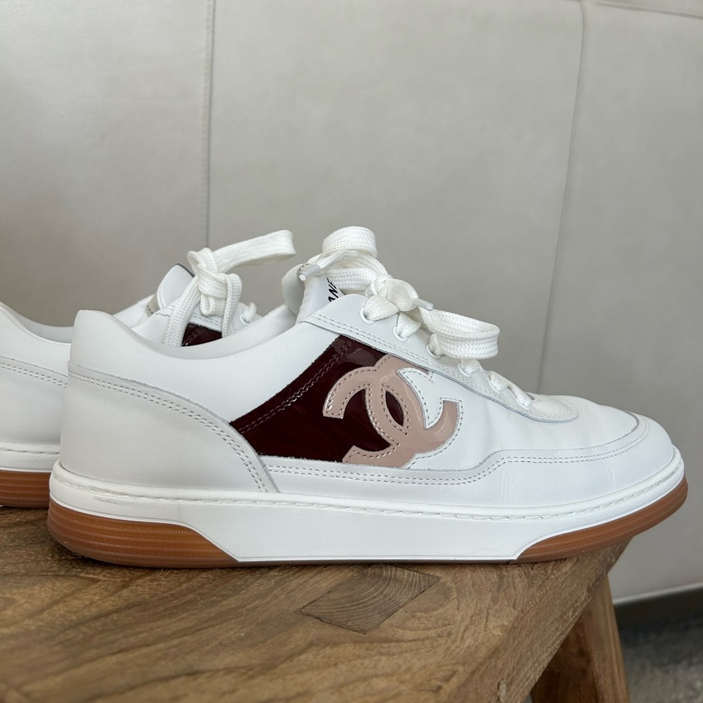 CHANEL 2024 white tennis sneakers size 39